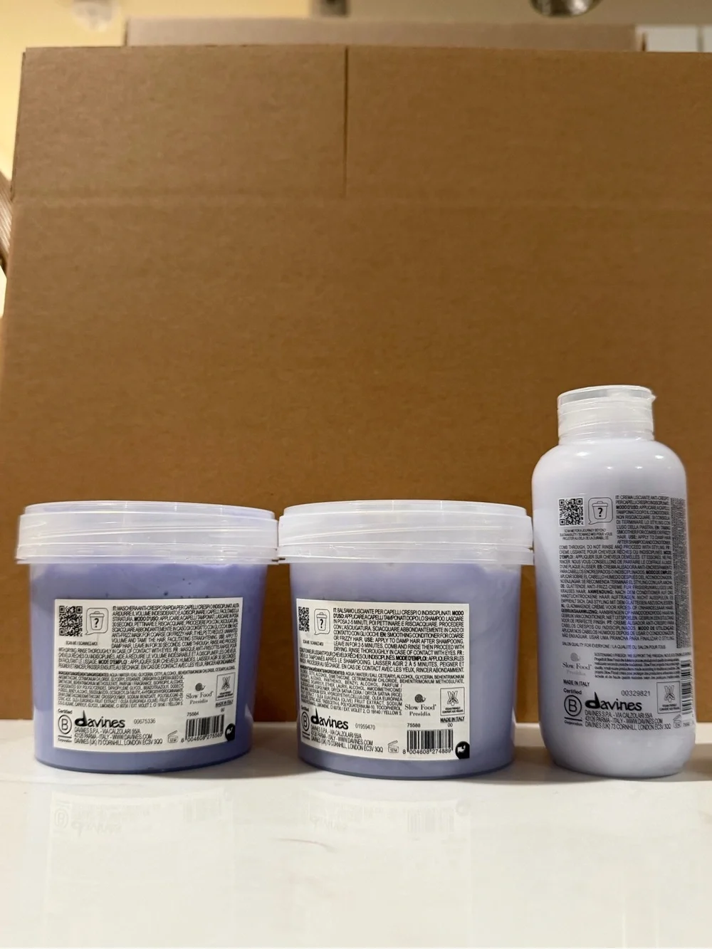 New Davines LOVE Smoothing Mask 250ml + Conditioner 250ml + Smoother 150ml